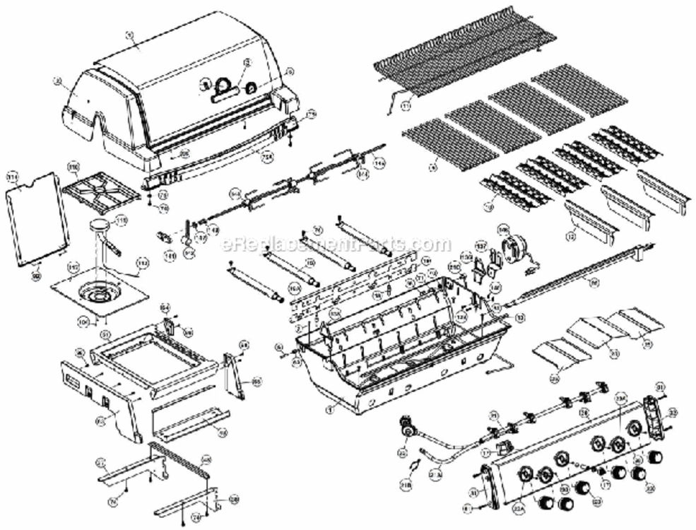 Page A Diagram and Parts List for 9888-47  Broil King Grill